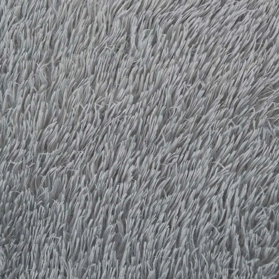 Tapis Shaggy à poils longs NAVARRA gris clair 130x200 cm - 9