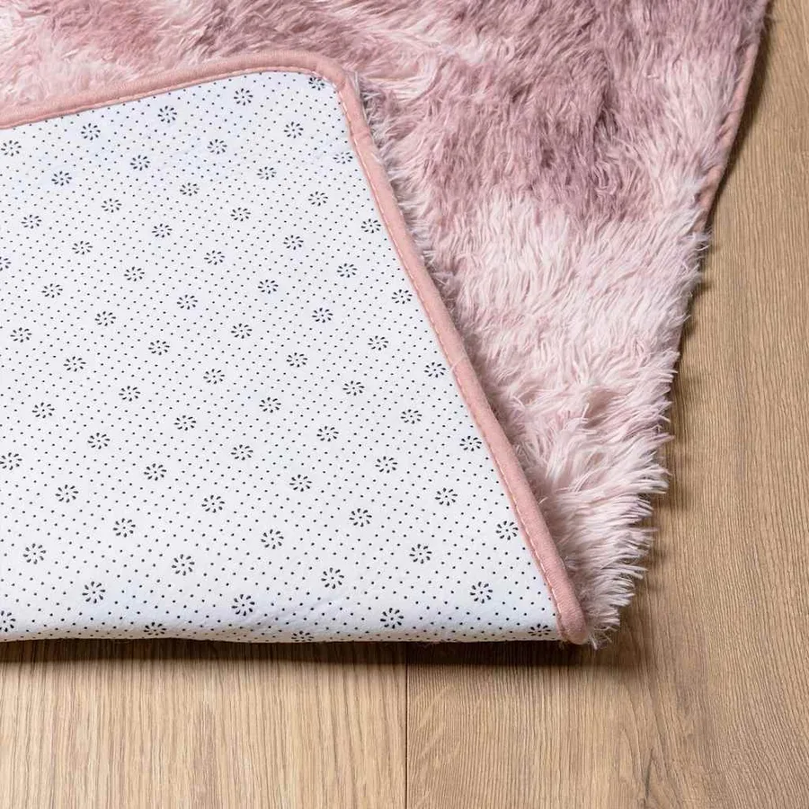 Tapis Shaggy à poils longs NAVARRA rose poudré 80x150 cm - 6