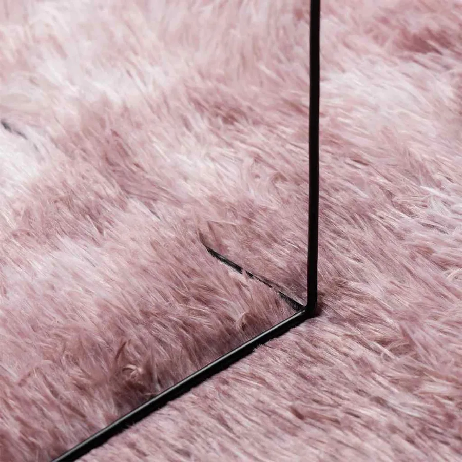Tapis Shaggy à poils longs NAVARRA rose poudré 80x150 cm - 7