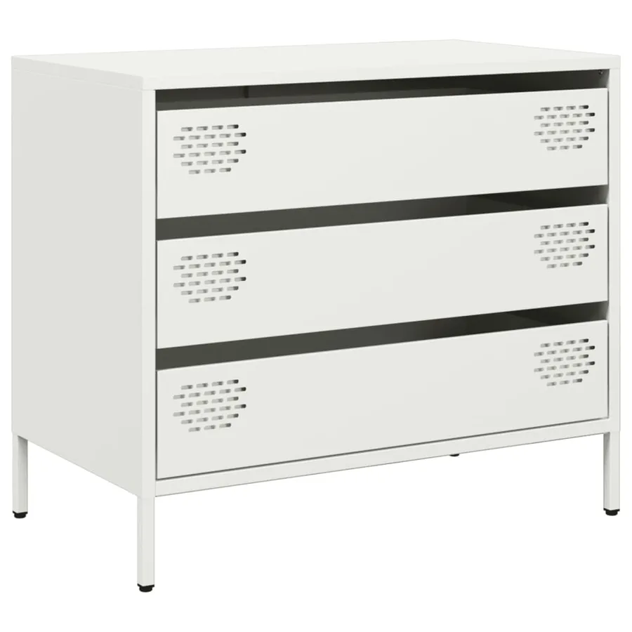 Buffet blanc 68x39x58,5 cm acier laminé à froid - 2