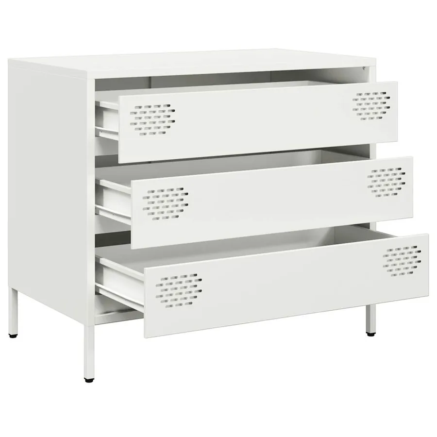 Buffet blanc 68x39x58,5 cm acier laminé à froid - 4