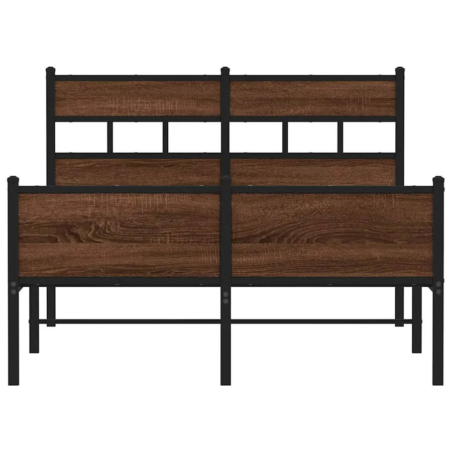 Cadre de lit sans matelas chêne marron 120x200 cm - 4