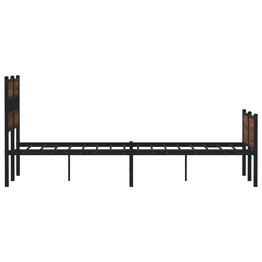 Cadre de lit sans matelas chêne marron 120x200 cm - 5