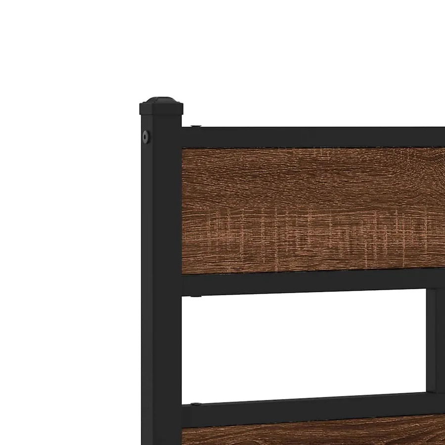 Cadre de lit sans matelas chêne marron 120x200 cm - 8