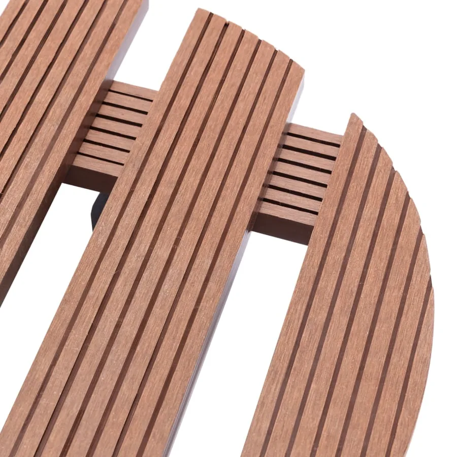 Chariots à plantes 4 pcs Marron Ø30x7,5 cm WPC - 4