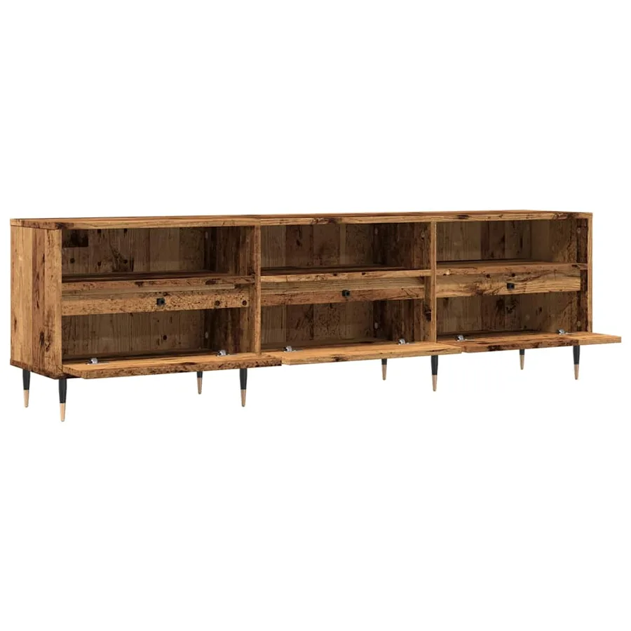 Meuble TV vieux bois 150x30x44,5 cm bois d'ingénierie - 5