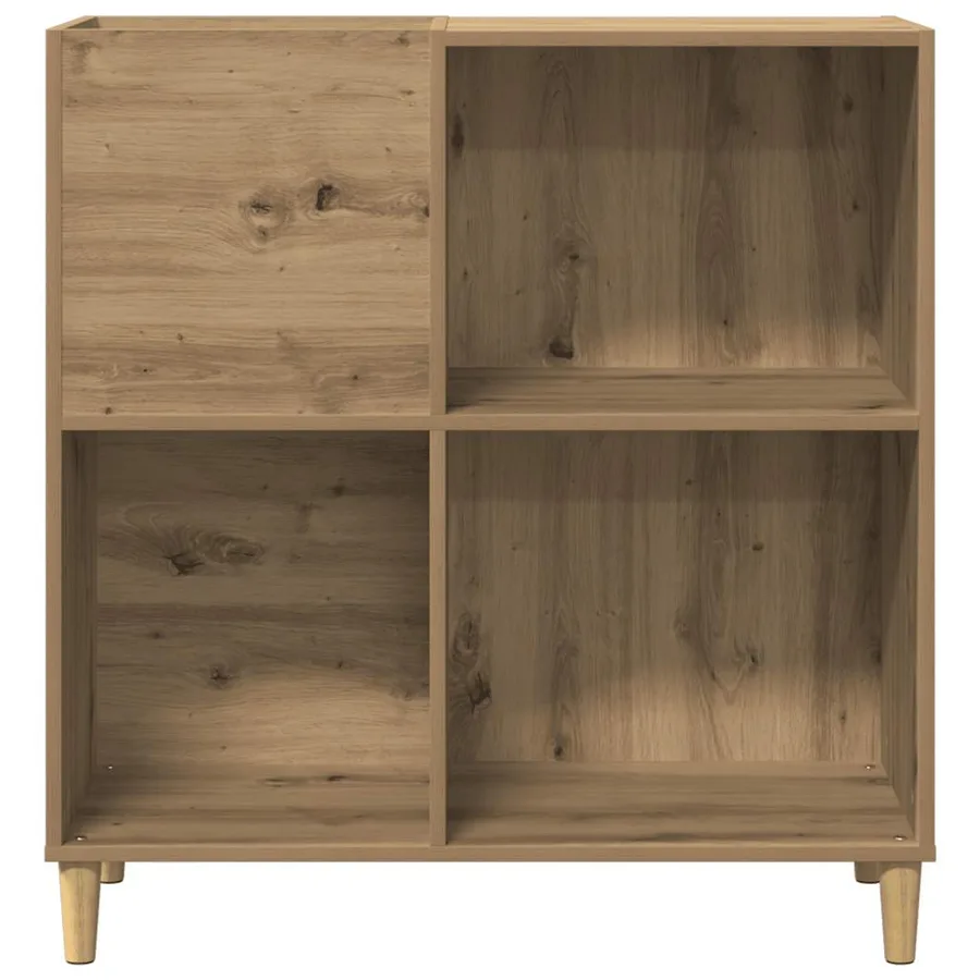 Armoire à disques chêne artisanal 84,5x38x89 cm bois ingénierie - 4