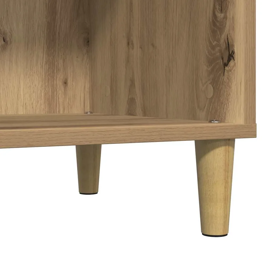 Armoire à disques chêne artisanal 84,5x38x89 cm bois ingénierie - 8