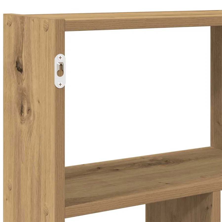 Étagère cube murale 12 compartiments chêne artisanal - 7