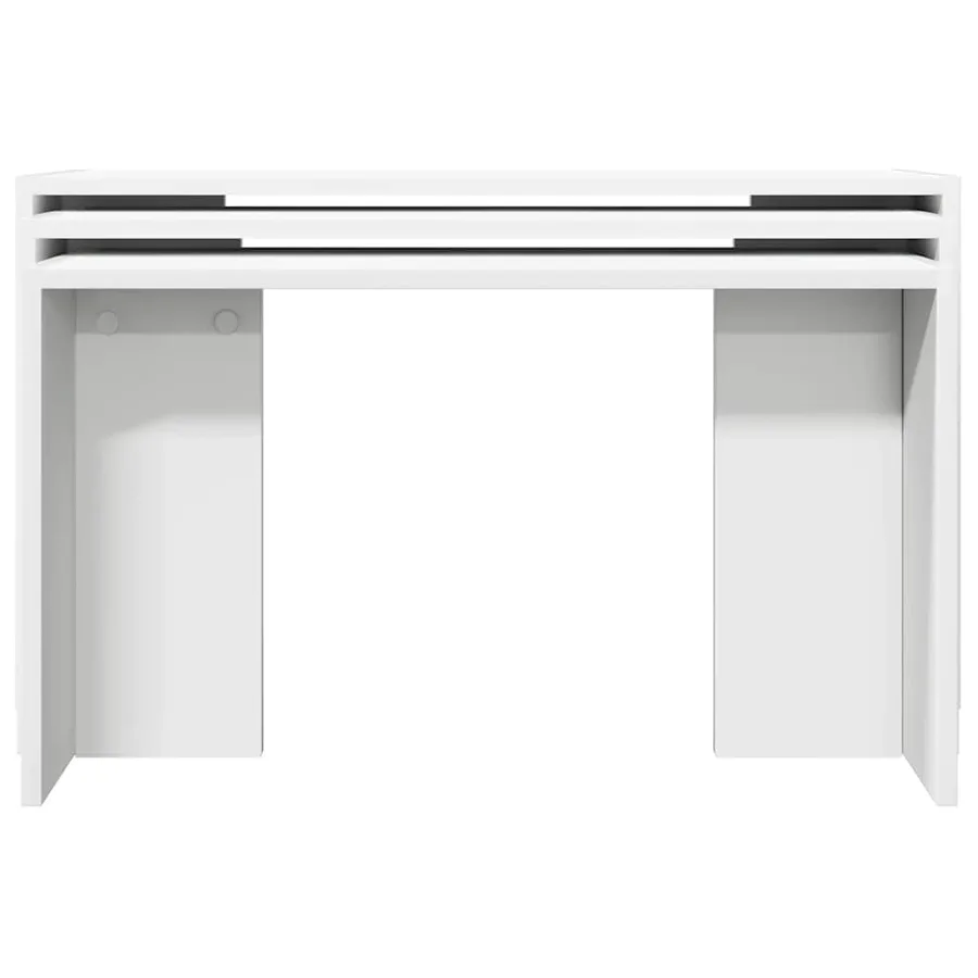 Tables gigognes 3 pcs blanc bois d'ingénierie - 4