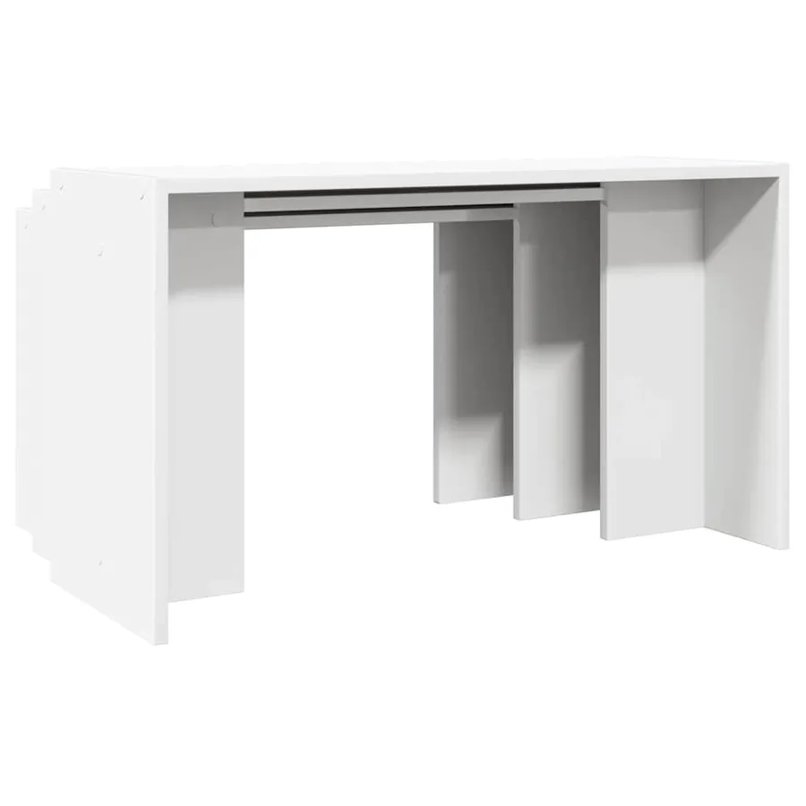 Tables gigognes 3 pcs blanc bois d'ingénierie - 6