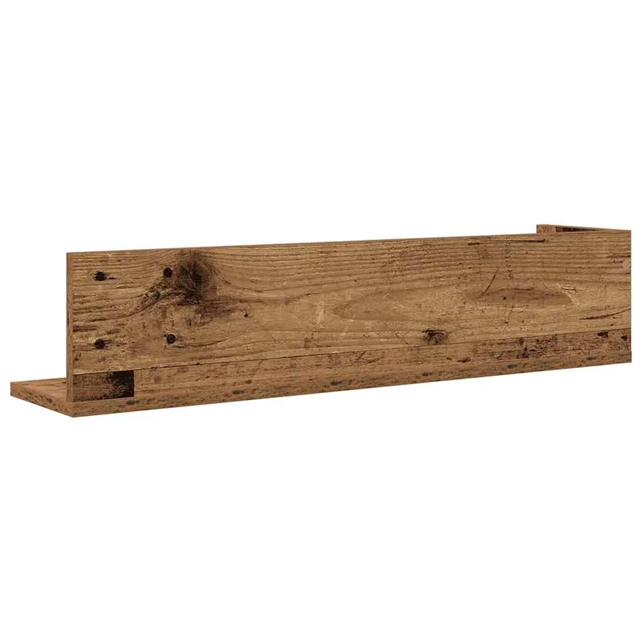 Étagères murales 2pcs vieux bois 75x16,5x16,5cm bois ingénierie - 7