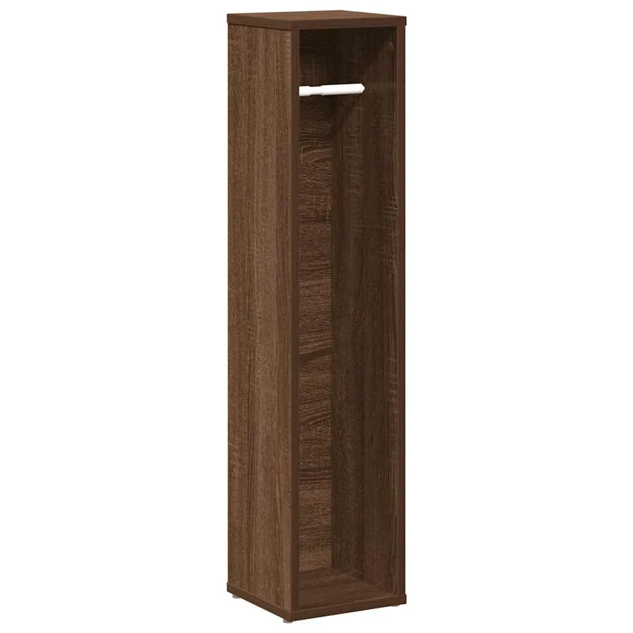 Meuble de salle de bain avec porte-rouleau chêne brun 20,5 x 20 x 90 cm - 2