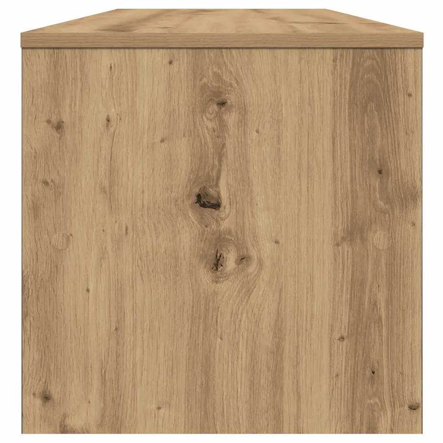 Meuble TV chêne artisanal 100x40x40 cm bois d'ingénierie - 5