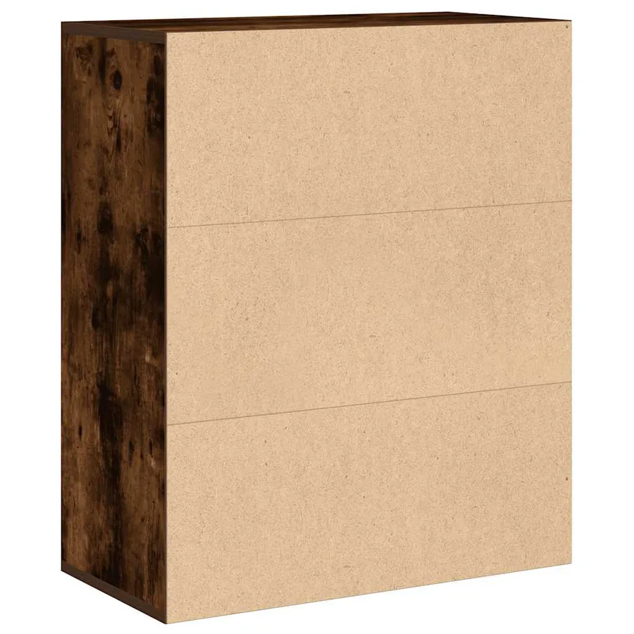Bibliothèque chêne fumé 60x30x71,5 cm bois d'ingénierie - 6