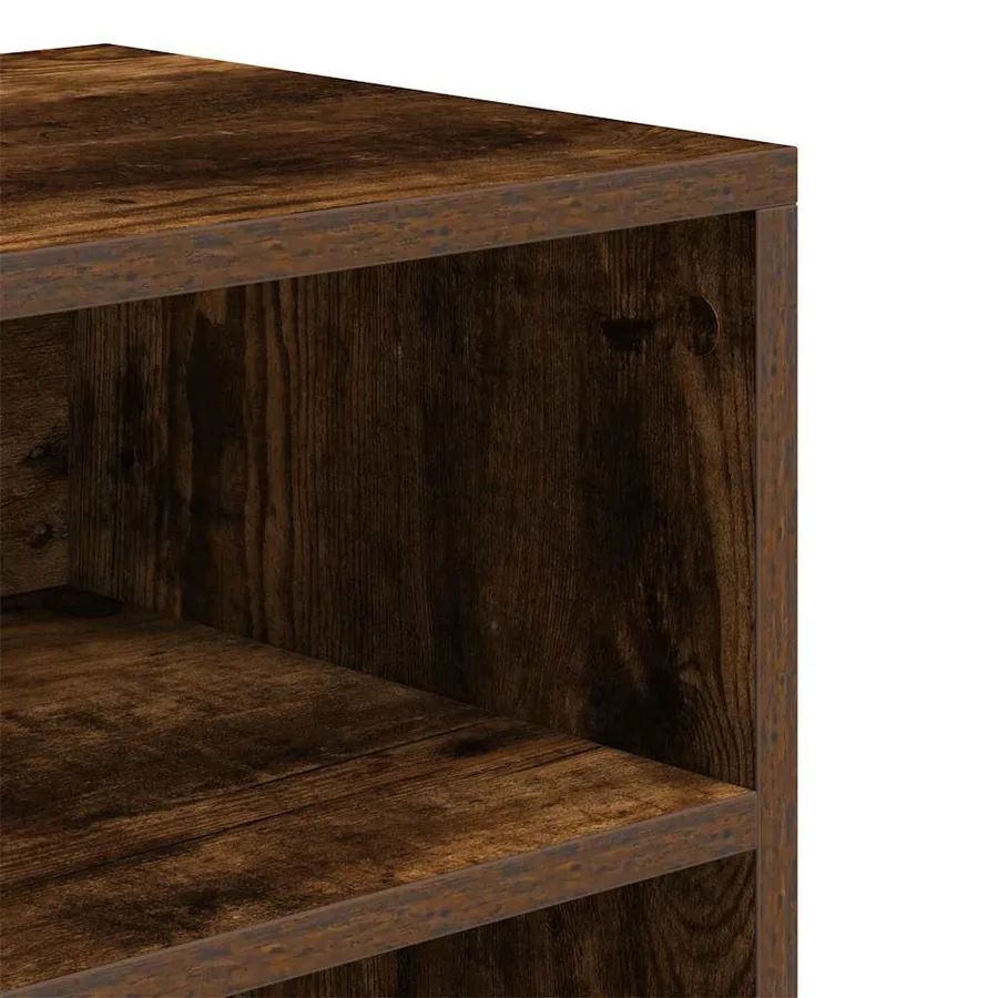Bibliothèque chêne fumé 60x30x71,5 cm bois d'ingénierie - 7