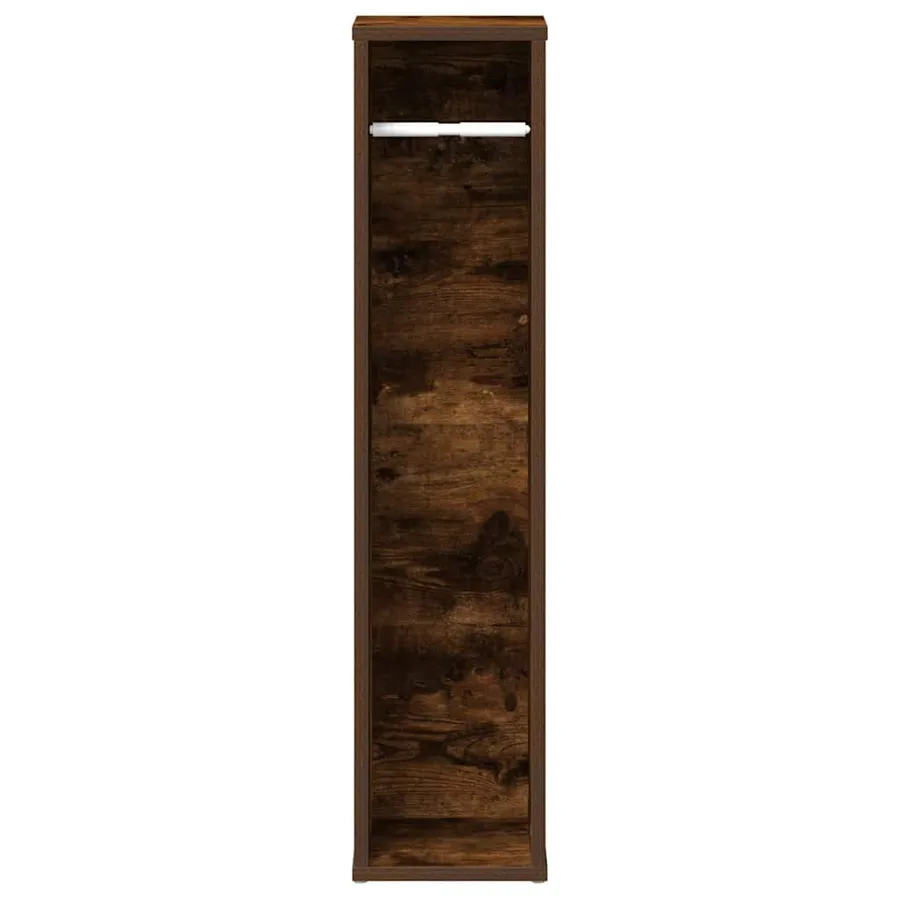 Meuble de salle de bain avec porte-rouleau chêne fumé 20,5 x 20 x 90 cm - 4