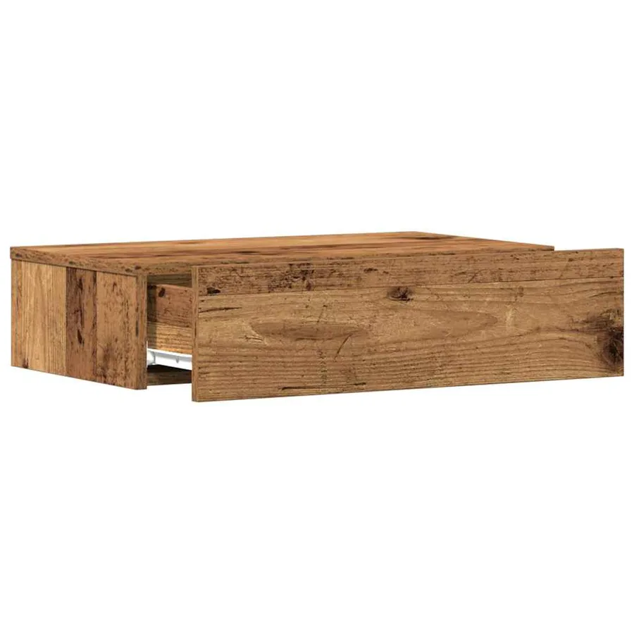 Table de chevet vieux bois 60x35 cm bois d'ingénierie - 10