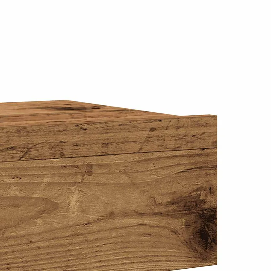 Table de chevet vieux bois 60x35 cm bois d'ingénierie - 11