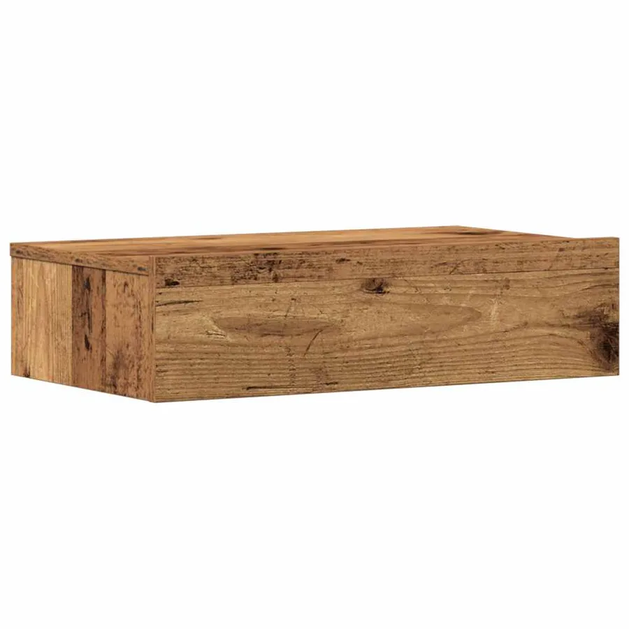 Table de chevet vieux bois 60x35 cm bois d'ingénierie - 6
