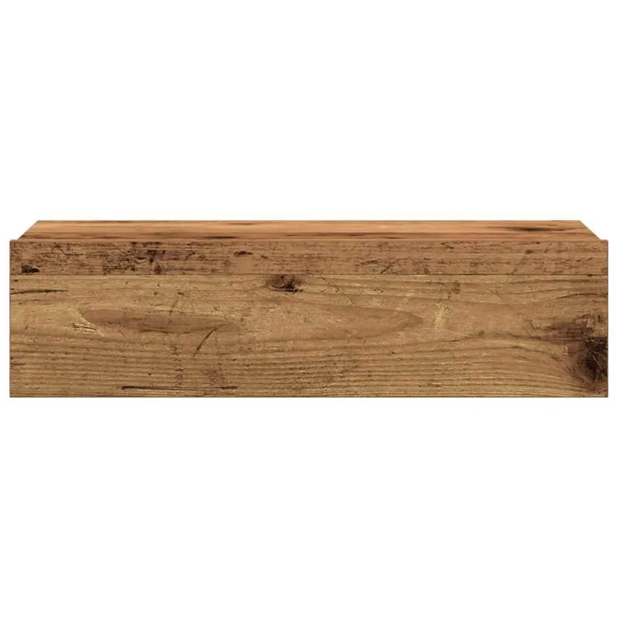 Table de chevet vieux bois 60x35 cm bois d'ingénierie - 7
