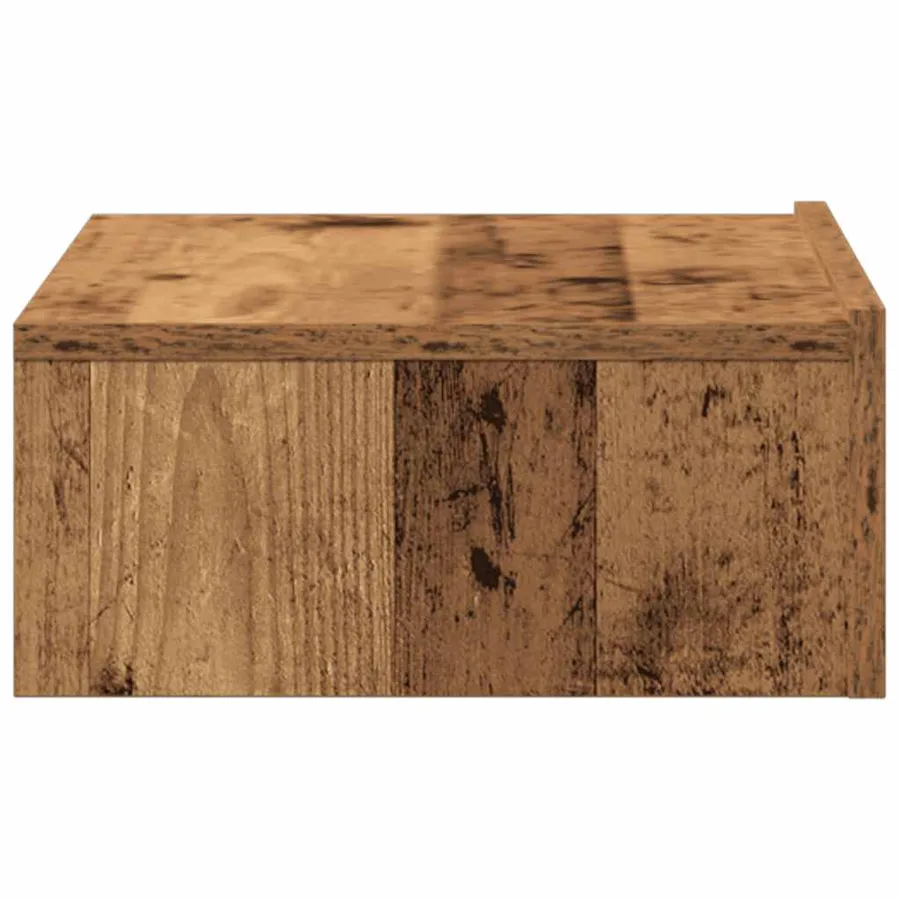 Table de chevet vieux bois 60x35 cm bois d'ingénierie - 8