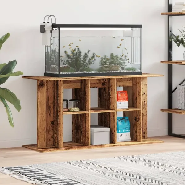 Support pour aquarium vieux bois 120x40x60 cm bois d'ingénierie