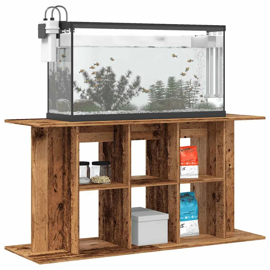 Support pour aquarium vieux bois 120x40x60 cm bois d'ingénierie - 3