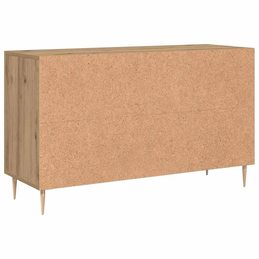 Buffet chêne artisanal 100x36x60 cm bois d'ingénierie - 6