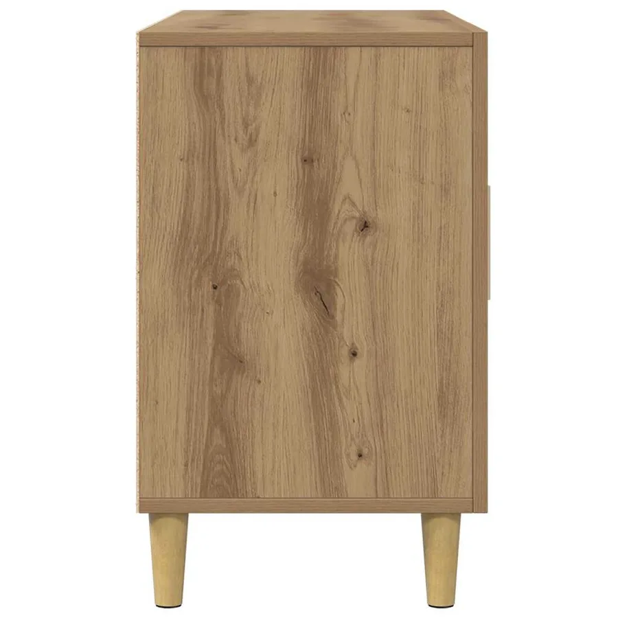 Buffet chêne artisanal 100x36x60 cm bois d'ingénierie - 6