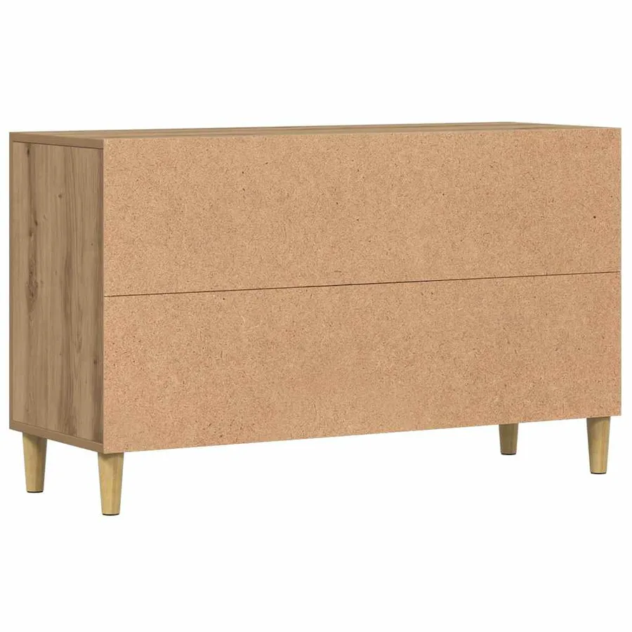 Buffet chêne artisanal 100x36x60 cm bois d'ingénierie - 7