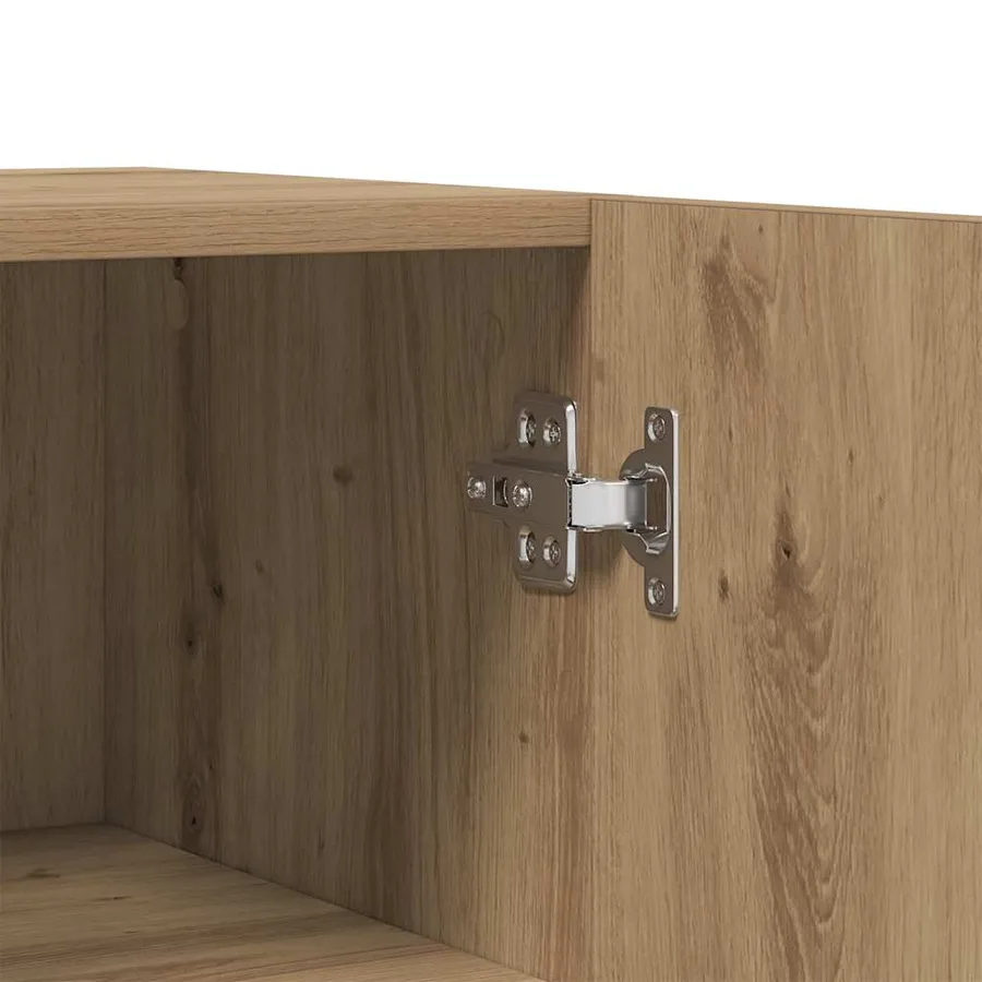 Buffet chêne artisanal 100x36x60 cm bois d'ingénierie - 8