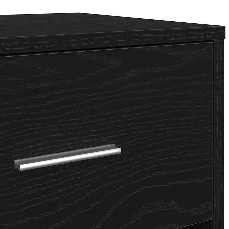 Tables de chevet 2 pcs avec tiroir Noir 40x34x50 cm - 9