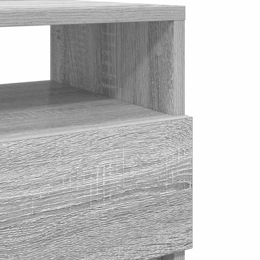 Tables de chevet 2 pcs avec 2 tiroirs Gris Sonoma 40x33x60 cm - 10