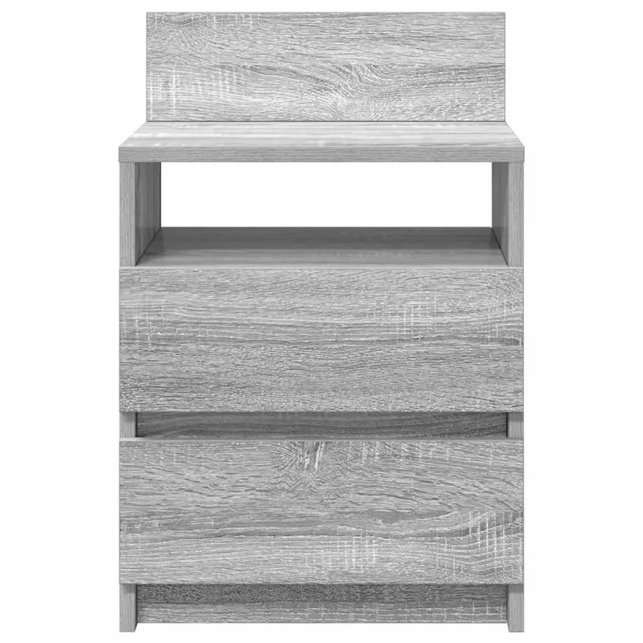 Tables de chevet 2 pcs avec 2 tiroirs Gris Sonoma 40x33x60 cm - 4