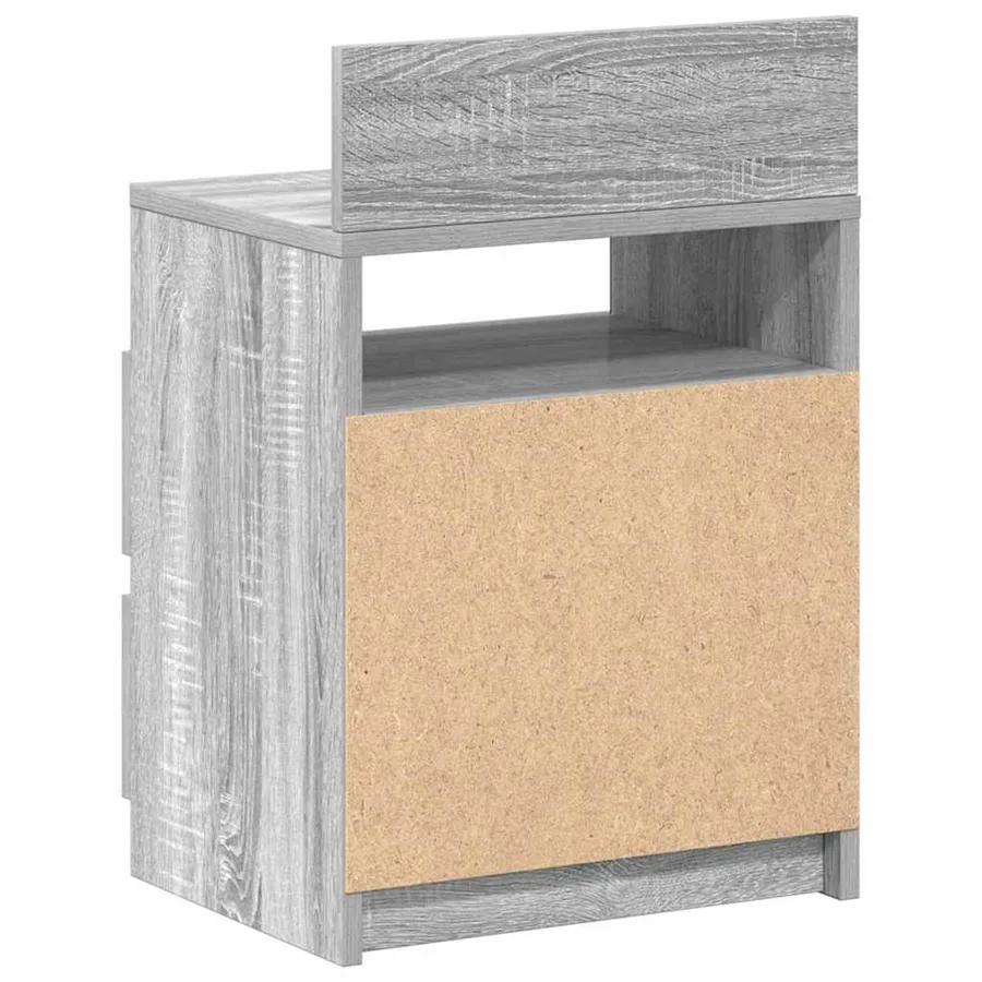Tables de chevet 2 pcs avec 2 tiroirs Gris Sonoma 40x33x60 cm - 8