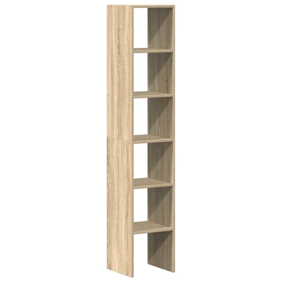 Bibliothèques 2 pcs empilable chêne sonoma bois d'ingénierie - 6