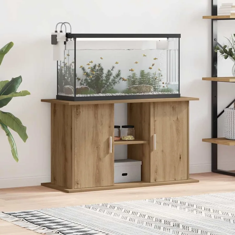 Support d'aquarium Chêne artisanal 101 x 41 x 58 cm Bois d'ingénierie