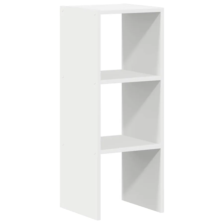 Bibliothèque empilable blanc 30x30x80 cm bois d'ingénierie - 2