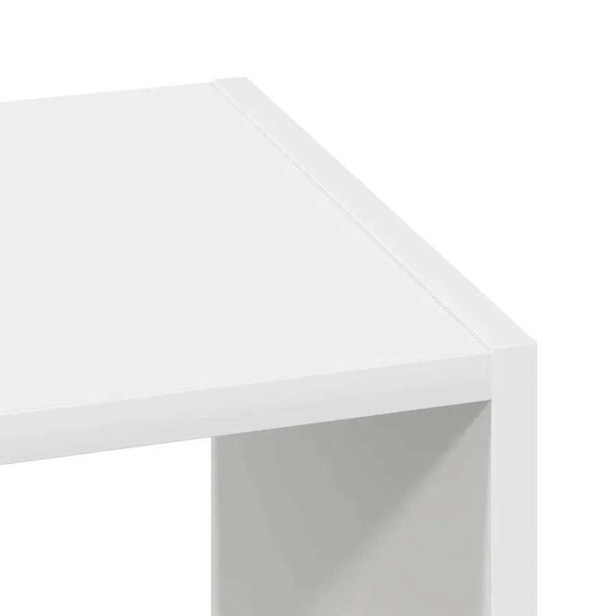 Bibliothèque empilable blanc 30x30x80 cm bois d'ingénierie - 7