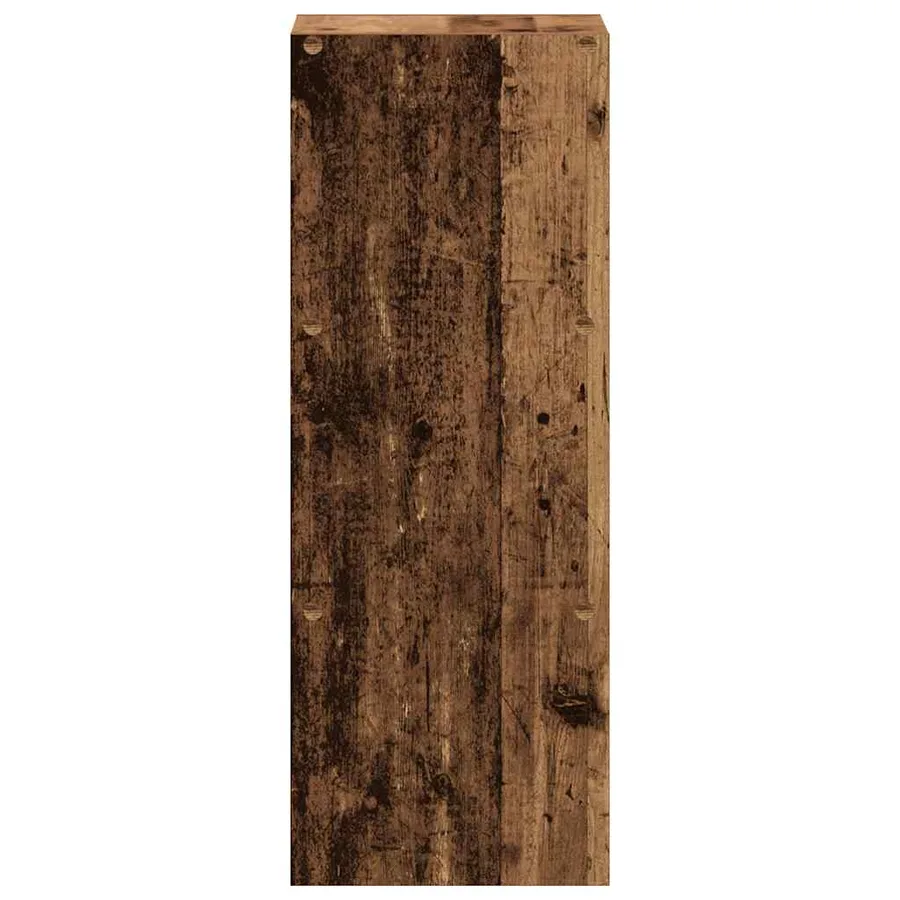 Bibliothèque empilable vieux bois 30x30x80 cm bois d'ingénierie - 5