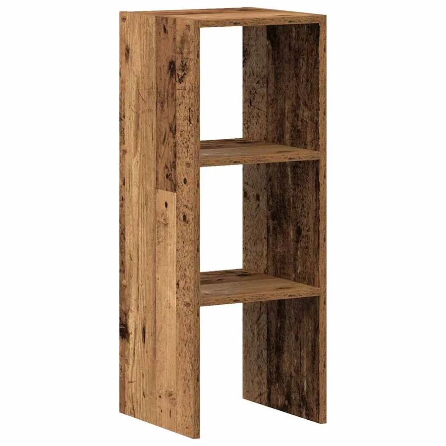 Bibliothèque empilable vieux bois 30x30x80 cm bois d'ingénierie - 6