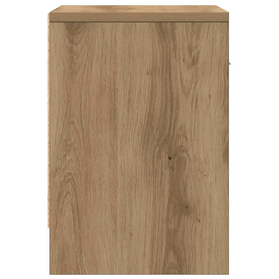 Tables de chevet 2 pcs avec tiroir chêne artisanal 39 x 28 x 41 cm - 7
