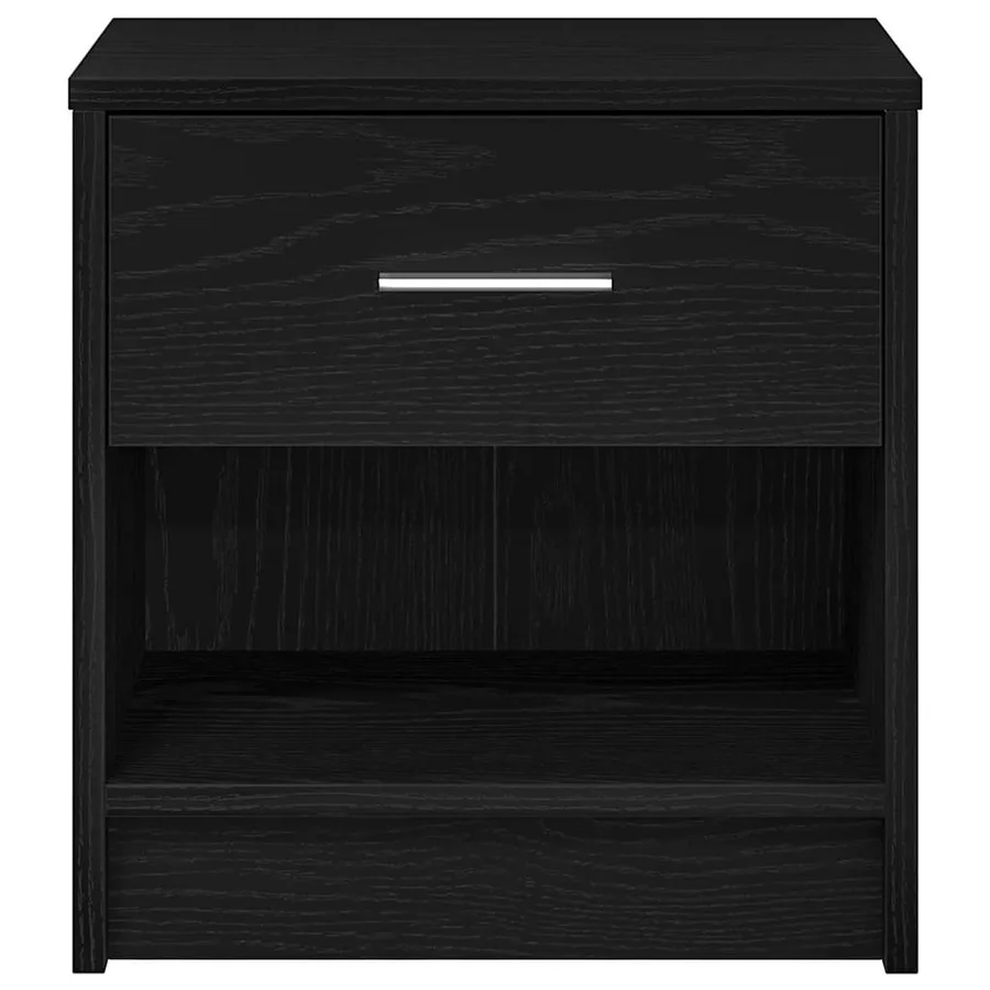 Table de chevet avec tiroir noire 39 x 28 x 41 cm - 4