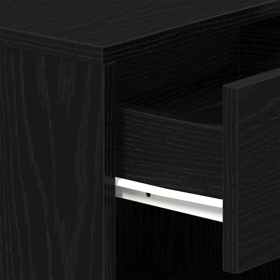 Table de chevet avec tiroir noire 39 x 28 x 41 cm - 9
