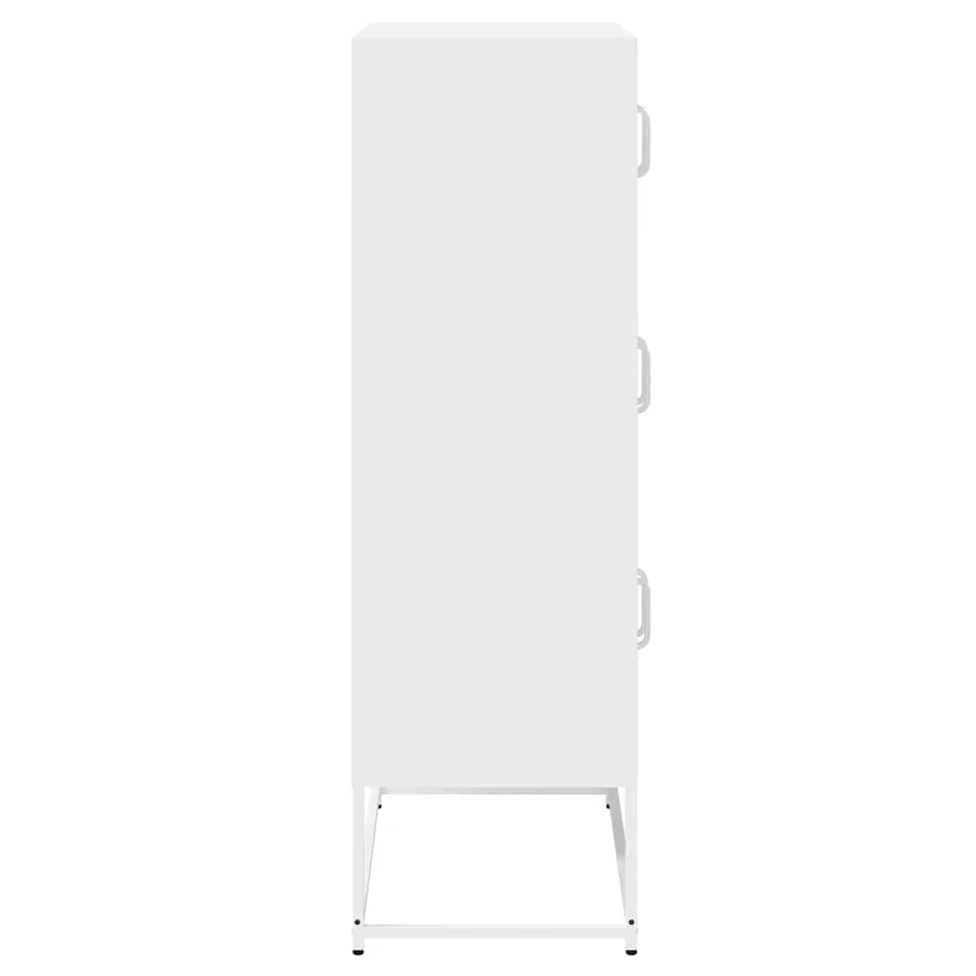 Buffet haut blanc 68x39x123 cm acier - 7