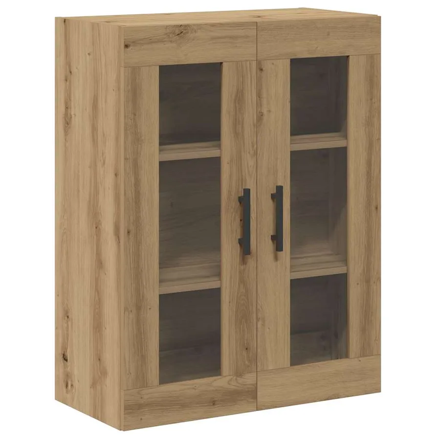 Buffet chêne artisanal 69,5x34x90 cm bois d'ingénierie - 2