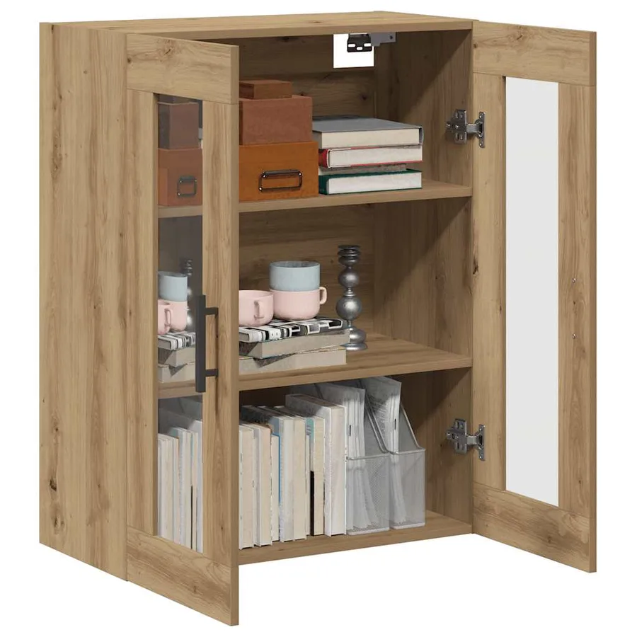 Buffet chêne artisanal 69,5x34x90 cm bois d'ingénierie - 3
