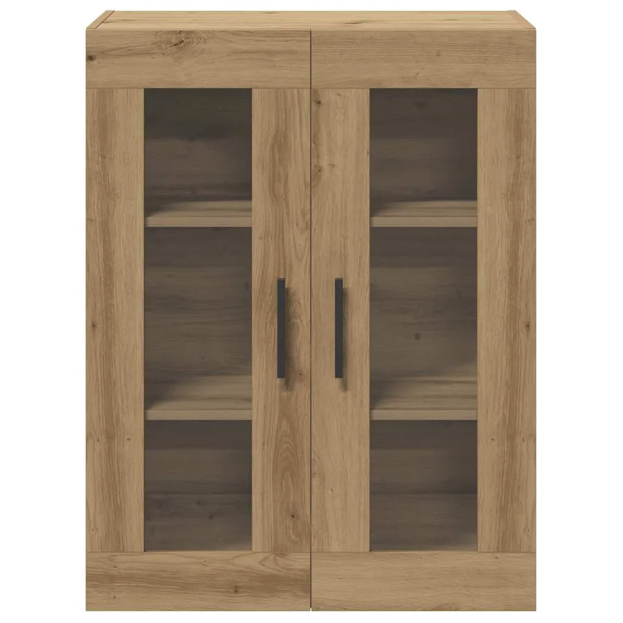 Buffet chêne artisanal 69,5x34x90 cm bois d'ingénierie - 4
