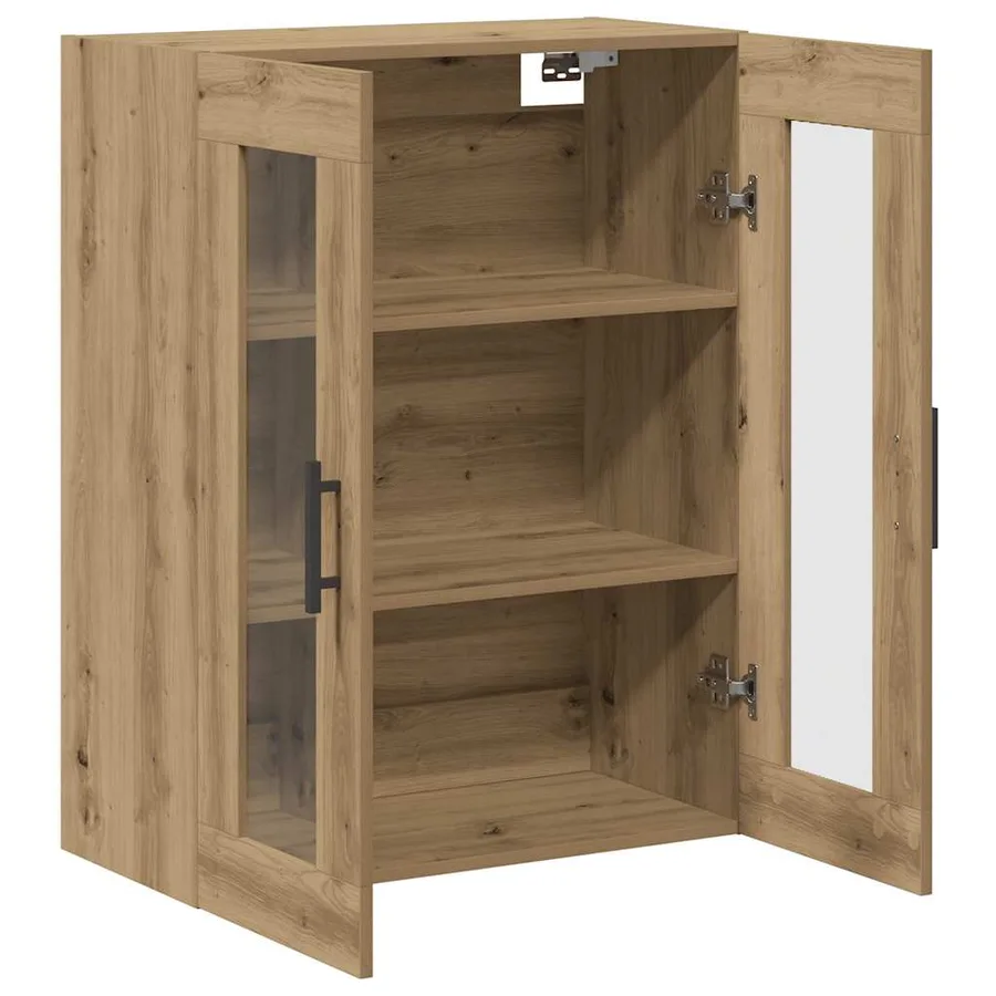 Buffet chêne artisanal 69,5x34x90 cm bois d'ingénierie - 5